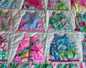 Lily Pulitzer handmade quilt