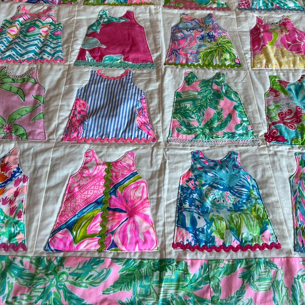 Lily Pulitzer handmade quilt