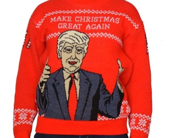 TRUMP Make America Great Again Knit Ugly Christmas Sweater