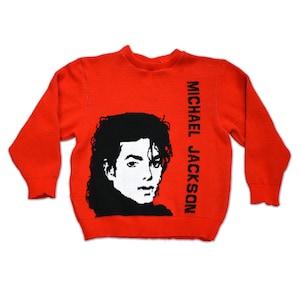 MJ Michael Jackson Knit Sweater - '80s Vintage Pop Unisex Sweater, Gift for Music Fans