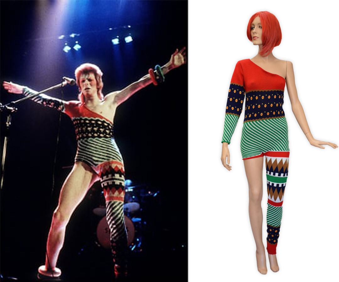 Adult Ziggy Stardust 1970's Pop Star David Bowie Fancy Dress Costume