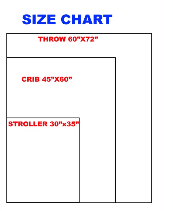 Crib Blanket Size Chart