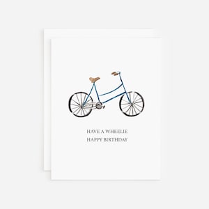 Bike Birthday Card | Birthday Greeting Cards | Men Birthday Cards | Wheelie Happy Birthday | Birthday Bicycle Cards | Funny Bday Cards