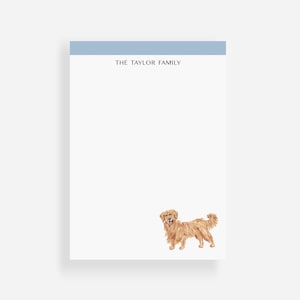 Golden Retriever Personalized Notepad | Golden Retriever Gifts | Custom Notepad | Dog Lover Gift | Dog Notepads | Personalized Notepads |