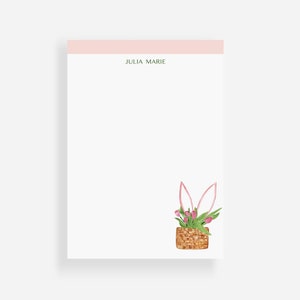 Easter Basket Personalized Notepad | Floral Notepad | Watercolor Tulip List Notepad | Personalized Gifts | Cute Florals | Tulip Notepads