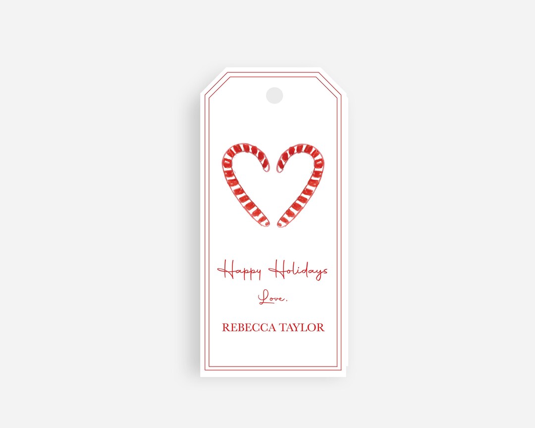 Personalized Candy Cane Christmas Gift Tags | Gift Wrapping | Family ...