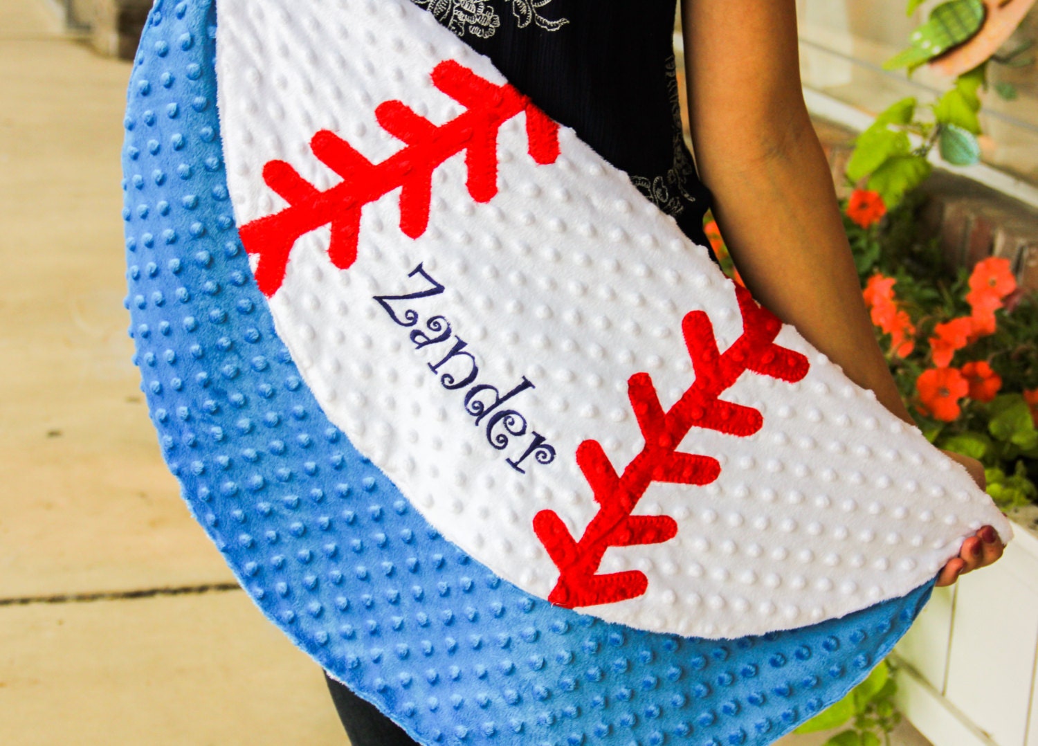 Personalized Baseball Baby Blanket Baby Boy Gift Newborn Etsy