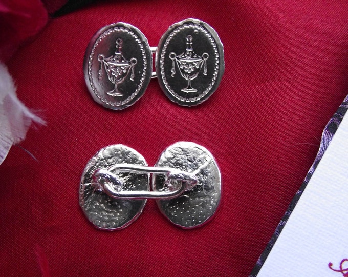 SL-0024 - George Washington Mourning Button Cuff Links - Memento Mori Cuff Links, Sleeve Buttons, Sleeve Links, Mourning, Mourning Urn