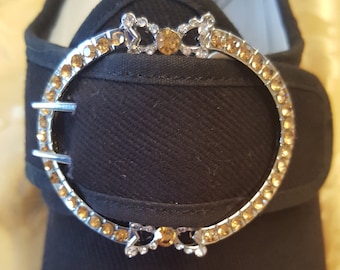 SB-0016C - The Charlotte CITRINE Paste 18th Century Reproduction Shoe Buckle - Georgian Shoe Buckle - Georgian Buckle EXCLUSIVE