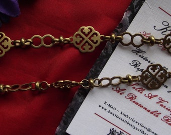 N-0140 - Chain Necklace - Renaissance Necklace, Queen Elizabeth I Necklace, Victorian Watch Chain, Regency Watch Chain, Elizabethan