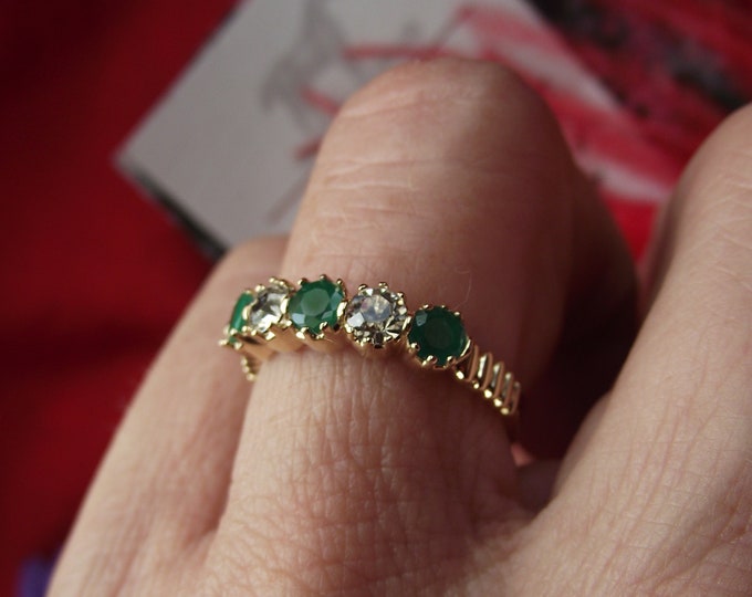 Antonia Emerald and Clear Swarovski Crystal Ring - Noble Satyr - Roxton Family Saga by Lucinda Brant, Historical Romance