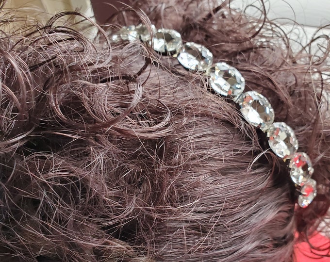 HA-0056 - Rhinestone Regency Headband, Regency Coronet, Princess Josephine Tiara, Downton Abbey Inspired, Rainbow Headband