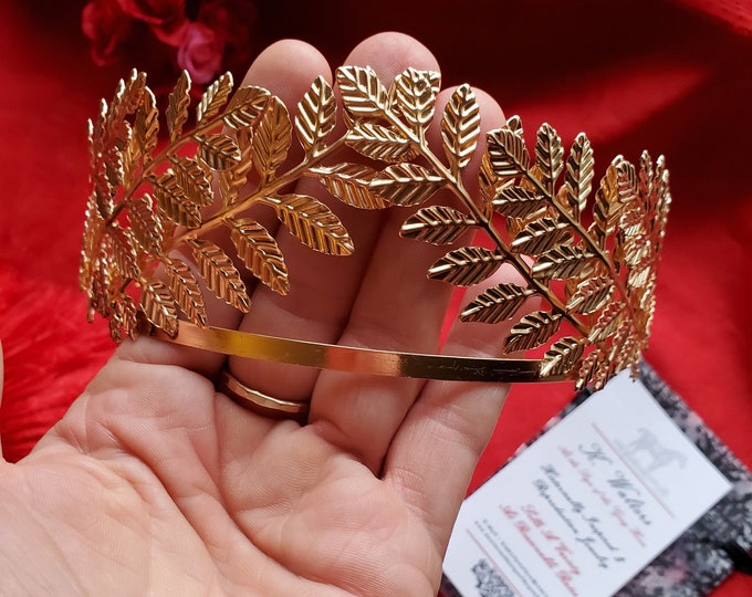 T-0022T  - Vintage Leaves Neoclassical Regency Tiara, Georgian Tiara, Regency Coronet, Princess Josephine Tiara