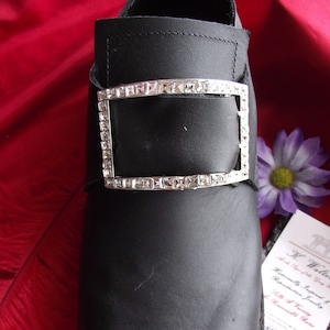 SB-0019 - Reproducción de hebilla de zapato DANDRIDGE de pasta de vidrio del siglo XVIII - Hebilla de zapato georgiana - Hebilla georgiana EXCLUSIVA