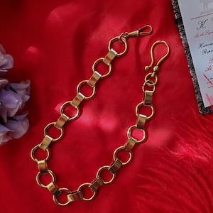 C-0001 - Vintage Style Watch Chain, Reenactor Watch Chain, Pocket Watch Chain, Watch Hook