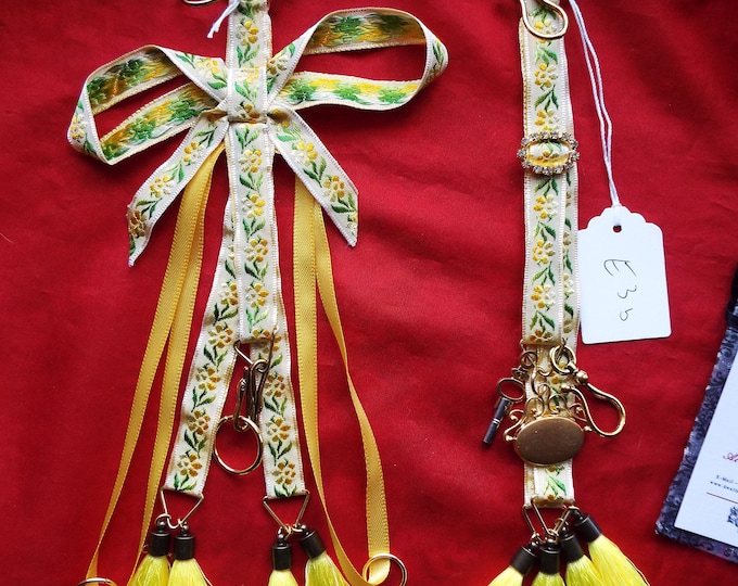 MWC-0027 - Watch Chain and Equipage Chatelaine Set, Watch Fobs, Watch Chains, Pocket Watch Chains, Regency Watch Chain, Watch Ribbon