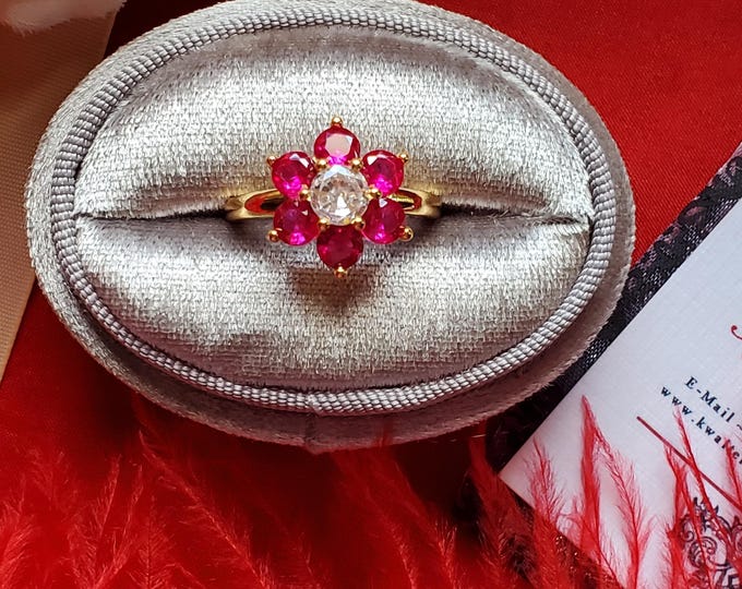 R-0012 - Red Rose Ring - "My Love is like a Red Red Rose."