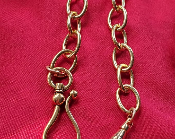 C-0007 - Vintage Style Watch Chain, Reenactor Watch Chain, Pocket Watch Chain, Watch Hook