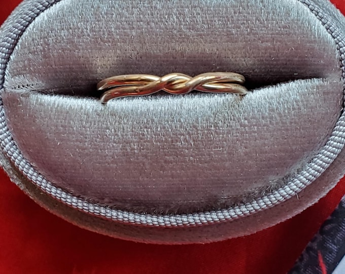 R-0059A - Hamilton Inspired Wedding Ring, 18th century Gimmel Ring, Gimmel Ring, Puzzle Ring, Eliza Hamilton