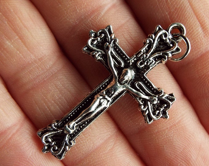 PE-0005C - Crucifix Cross - Steel Cross - Georgian Cross, Budded Cross, Christian Cross