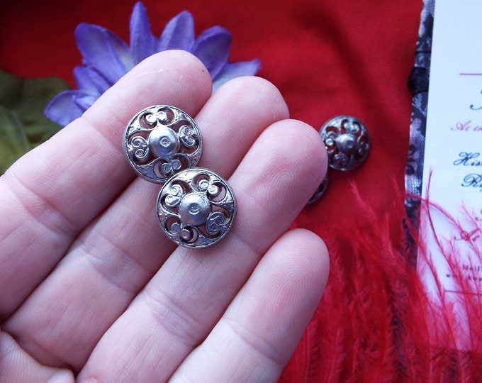 SL-0004 - Pewter or Brass Sleeve Links -  5/8 inch - Cuff Links, Shirt Buttons