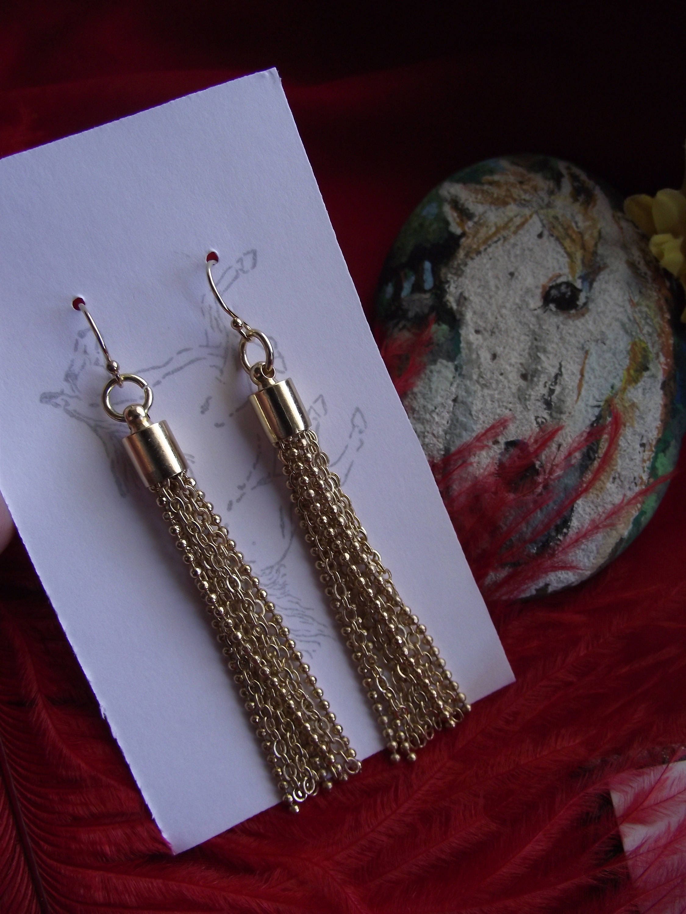 E-0541 - Civil War Gold or Silver Fringe Earrings - Etsy