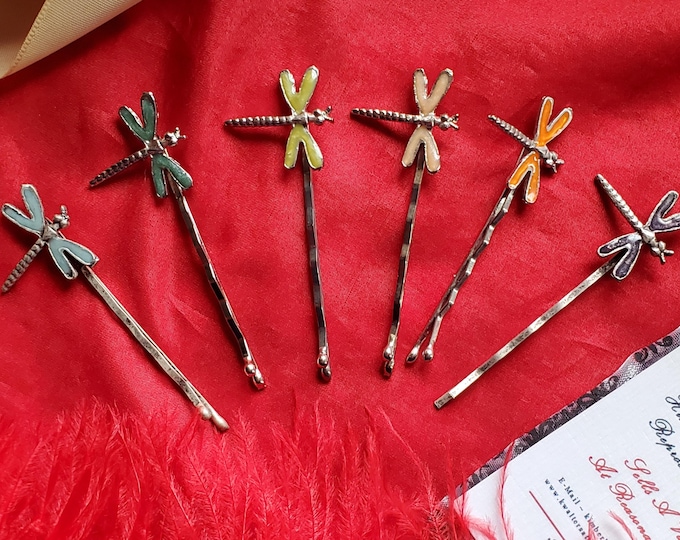 HA-0154 - Dragonfly Vintage Bobby Pin - Hair Jewelry, Decoration