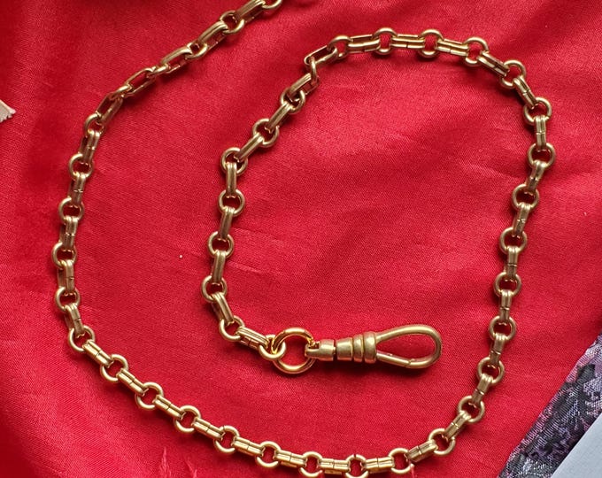 WC-0003 - Silver Vintage Style Watch Chain, Reenactor Watch Chain, Pocket Watch Chain
