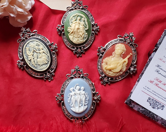 BR-0049 - Georgian Style Cameo Style Brooch, Reproductions