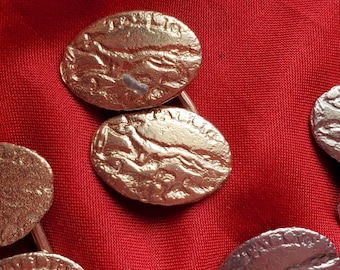 SL-0031 - Tallio Fox Reproduction Georgian Cuff Links or Sleeve Buttons - 5/8 inch oval buttons - Liberty
