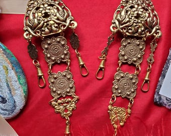 C-0004G Messing Reproduktion Uhrenkette, Etui