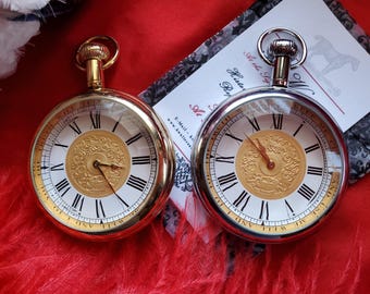 Reloj de reproducción W-0003 - Reloj georgiano, reloj del siglo XVIII, reloj con mecanismo de cuerda, reloj victoriano, reloj de la Guerra Civil, reloj de bolsillo