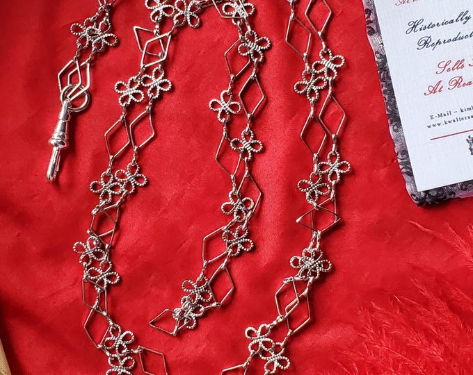 N-0140C - Chain Necklace - Renaissance Necklace, Queen Elizabeth I Necklace, Victorian Watch Chain, Regency Watch Chain, Elizabethan