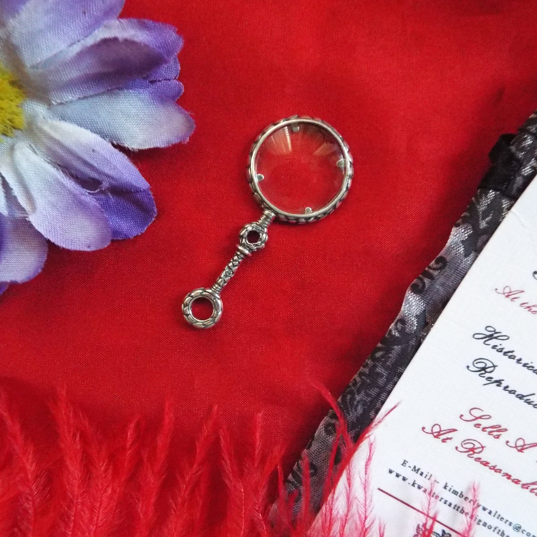 N0135S Sterling Silver Tiny Quizzing Glass, Quizzing Glass