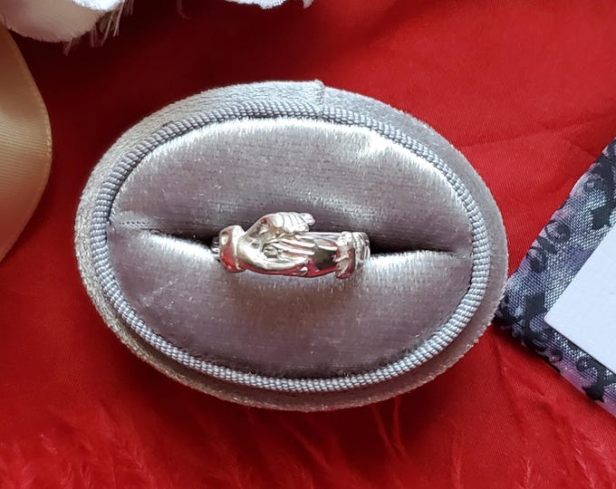 R-0074 - Fede or Gimmal Ring - Georgian Wedding, Regency Wedding, Renaissance, Friendship, Heart in Hand