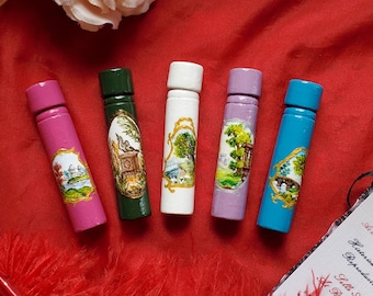 S-0007 - Hand Painted Pin or Needle Case - Equipage, Etui, Sewing, Quilting, Needle, Handmade