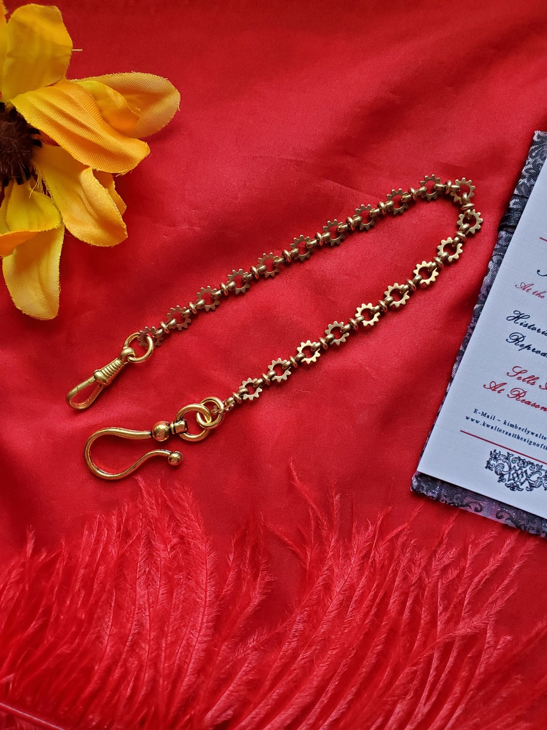 MWC0026V Vintage Style Brass Watch Chain Reenactor Watch Etsy