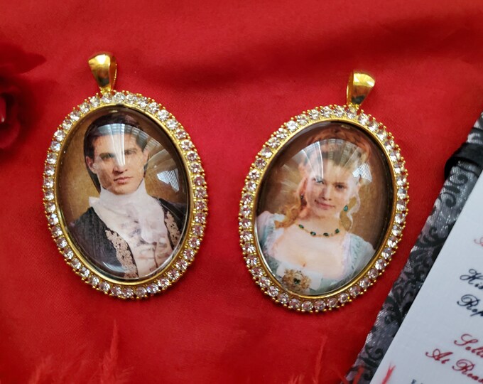 RJC-0004 - Roxton Family Series Miniature Pendant, Miniature Portrait, Noble Satyr, Autumn Duchess