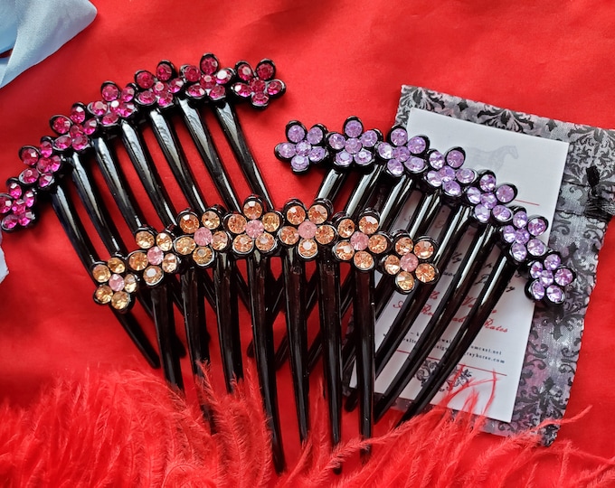 T-0100 - Regency Forget Me Not Comb, Georgian Tiara, Regency Coronet, Princess Josephine Tiara, Diadem, French Twist Comb, Comb