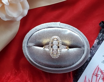 R-0064 - Vermeil Zircon Statement Ring - Georgian Ring, Regency Ring, Renaissance Ring, Zircon Ring