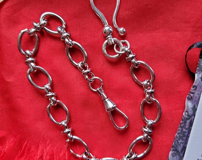 C-0005 - Vintage Style Watch Chain, Reenactor Watch Chain, Pocket Watch Chain, Watch Hook