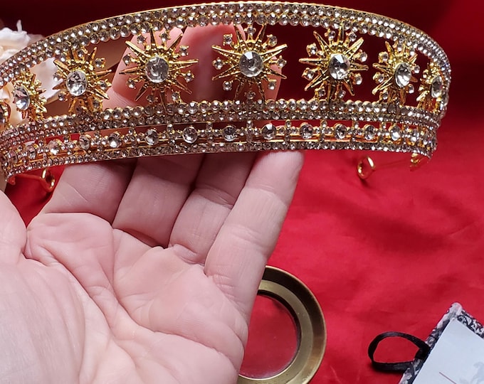 T-0101A - Stars Tiara, Georgian, Regency Coronet, Princess Josephine Tiara, Diadem