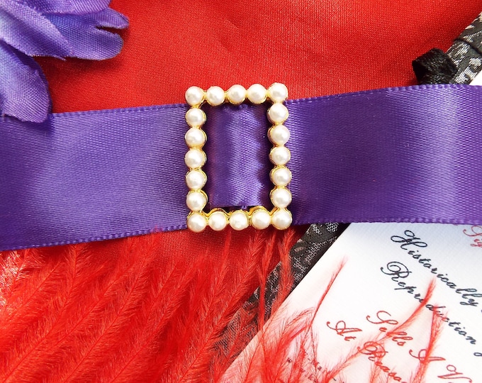 B-0049P - Pearl Buckle - 18th Century Buckle, Georgian Buckle, Regency Buckle