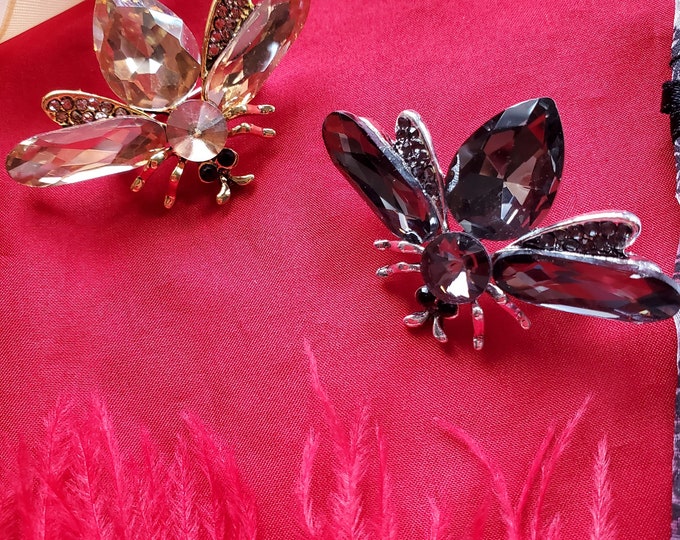BR-0050 - Bee Brooch or Pin - Regency Brooch, Georgian Brooch, Victorian Brooch, Edwardian Brooch