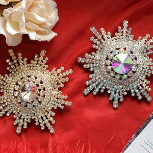 BR-0045 - Gorgeous Rhinestone Georgian Military or Sunrise Brooch, 18th ...