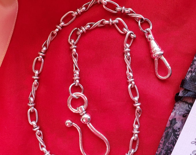 MWC-0043 - Vintage Watch Chain, Reenactor Watch Chain, Pocket Watch Chain