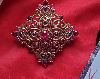 BR-0072 - Vintage Rhinestone Brooches, 18th Century Shirt or