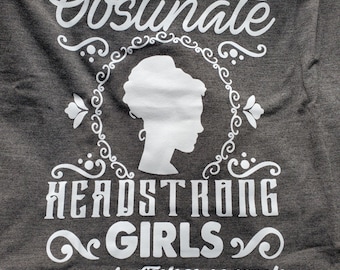 The Society of Obstinate Headstrong Girls Short-Sleeve T-Shirt, Jane Austen, Fun