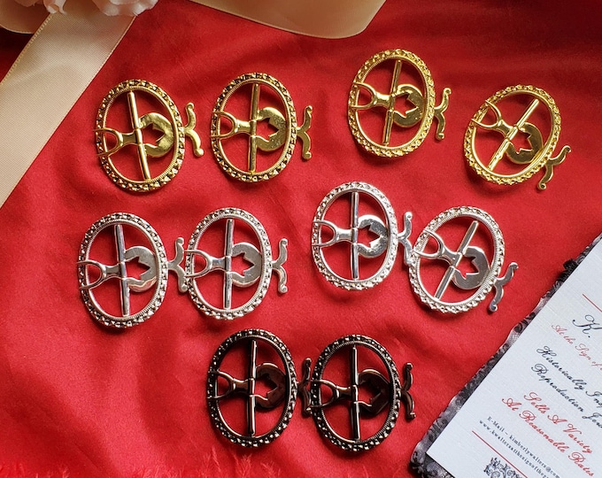 SB-0026 - The GEORGE Reproduction Knee Buckle- 18th Century Knee Buckle - Georgian Buckle EXCLUSIVE, Breeches Buckle, Lafayette