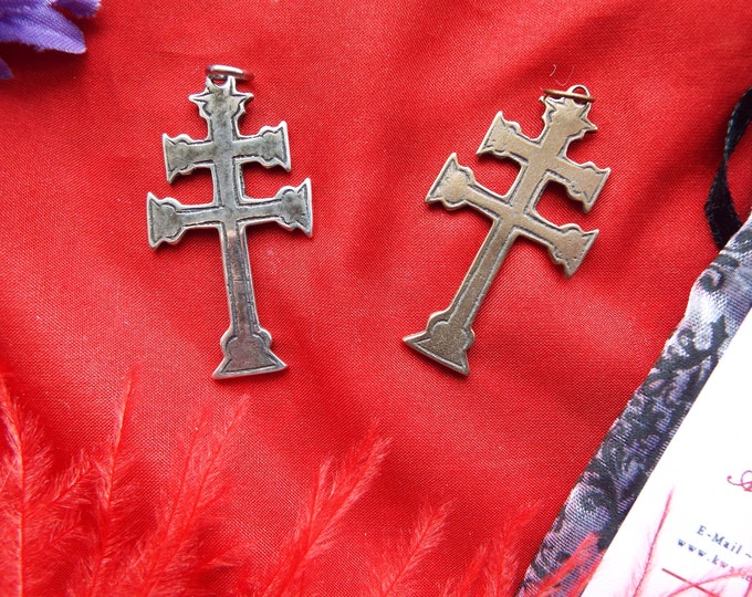 PE-0008 - Fur Trade of Lorraine Cross - Sterling Silver or Bronze Cross - Cross of Lorraine